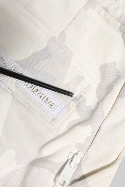 White Camouflage Cargo Jogger Sweatpants Pants