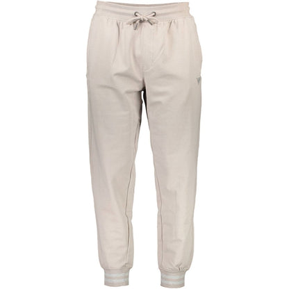Beige Cotton Men's Trackpants