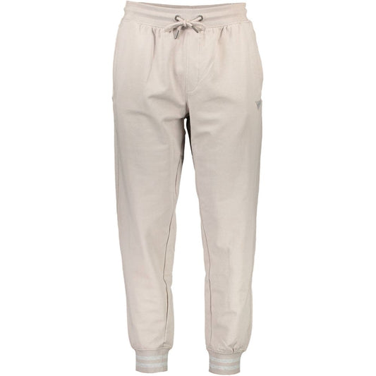 Beige Cotton Men's Trackpants