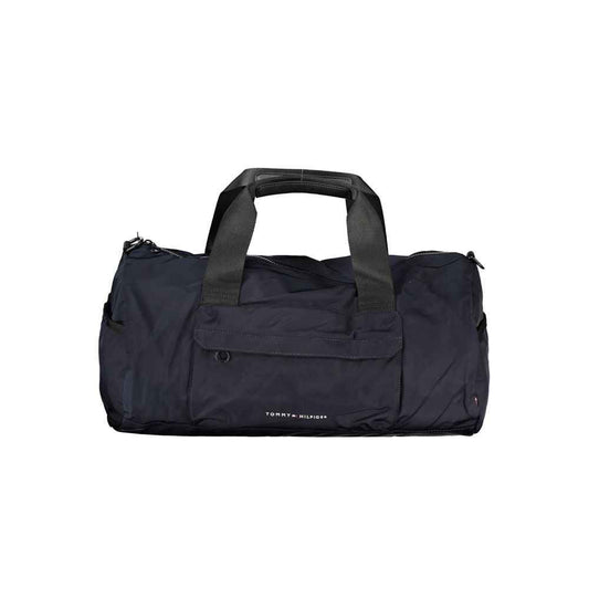 Blue Polyester Men's Bag with Adjustable Shoulder Strap
