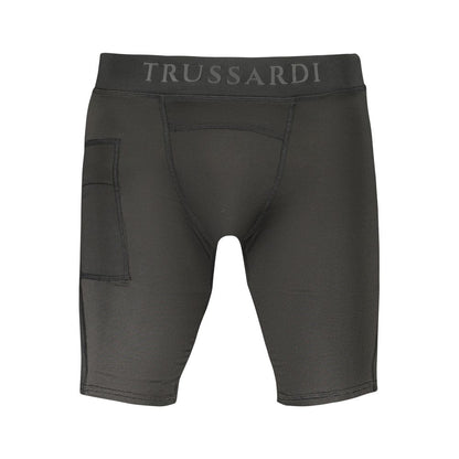 Black Polyester Men's Workout Legging