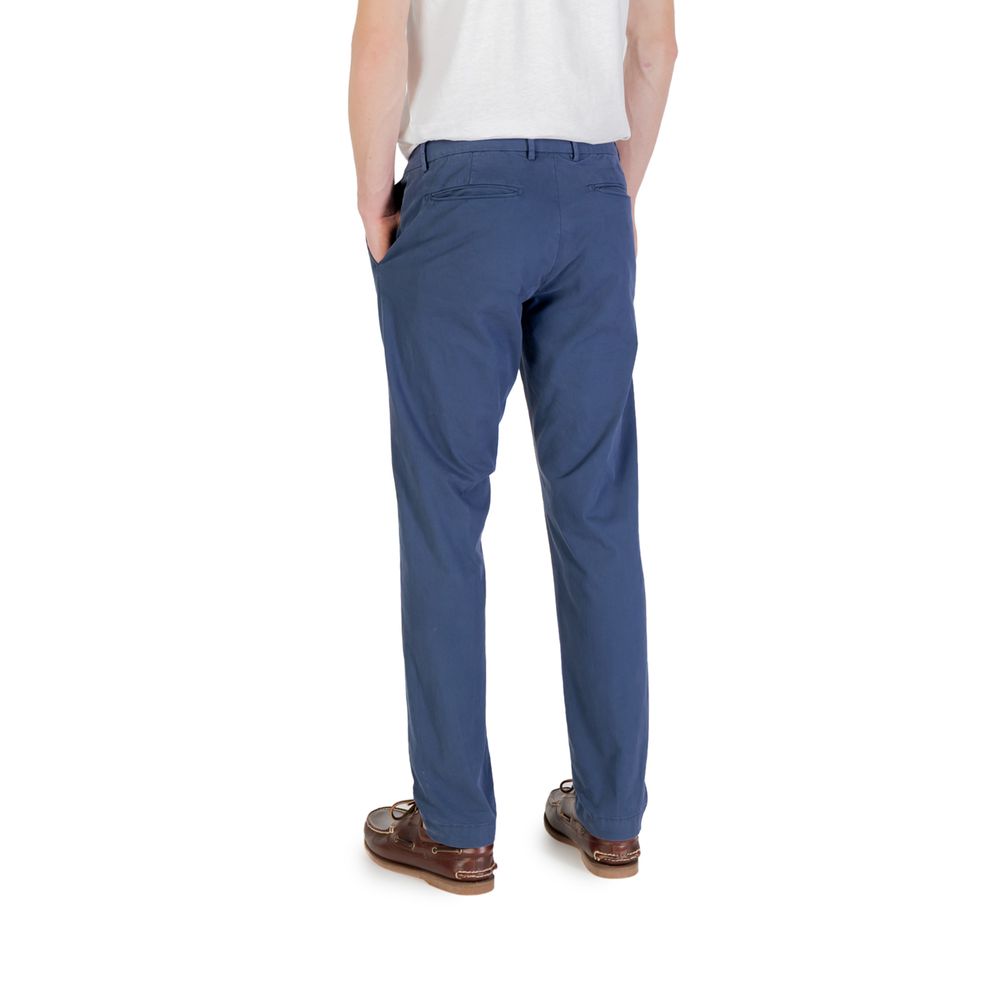 Blue Cotton Skinny Pants