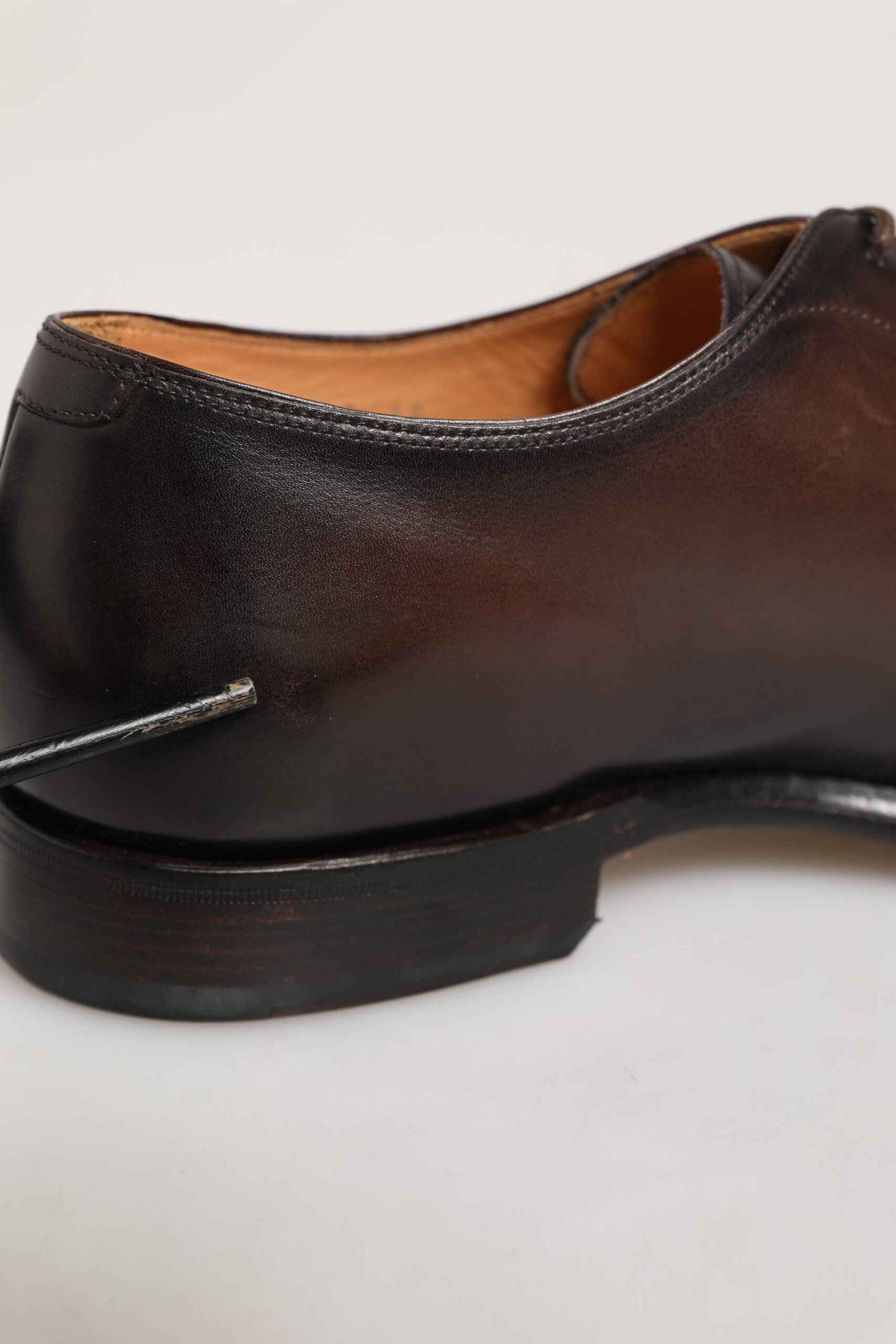 Brown Leather Lace Up Dress Men Derby Shoes