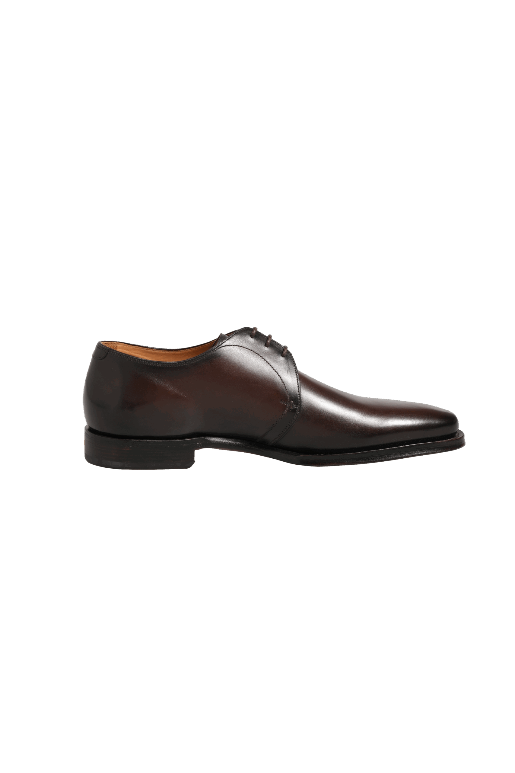 Brown Leather Lace Up Dress Men Derby Shoes