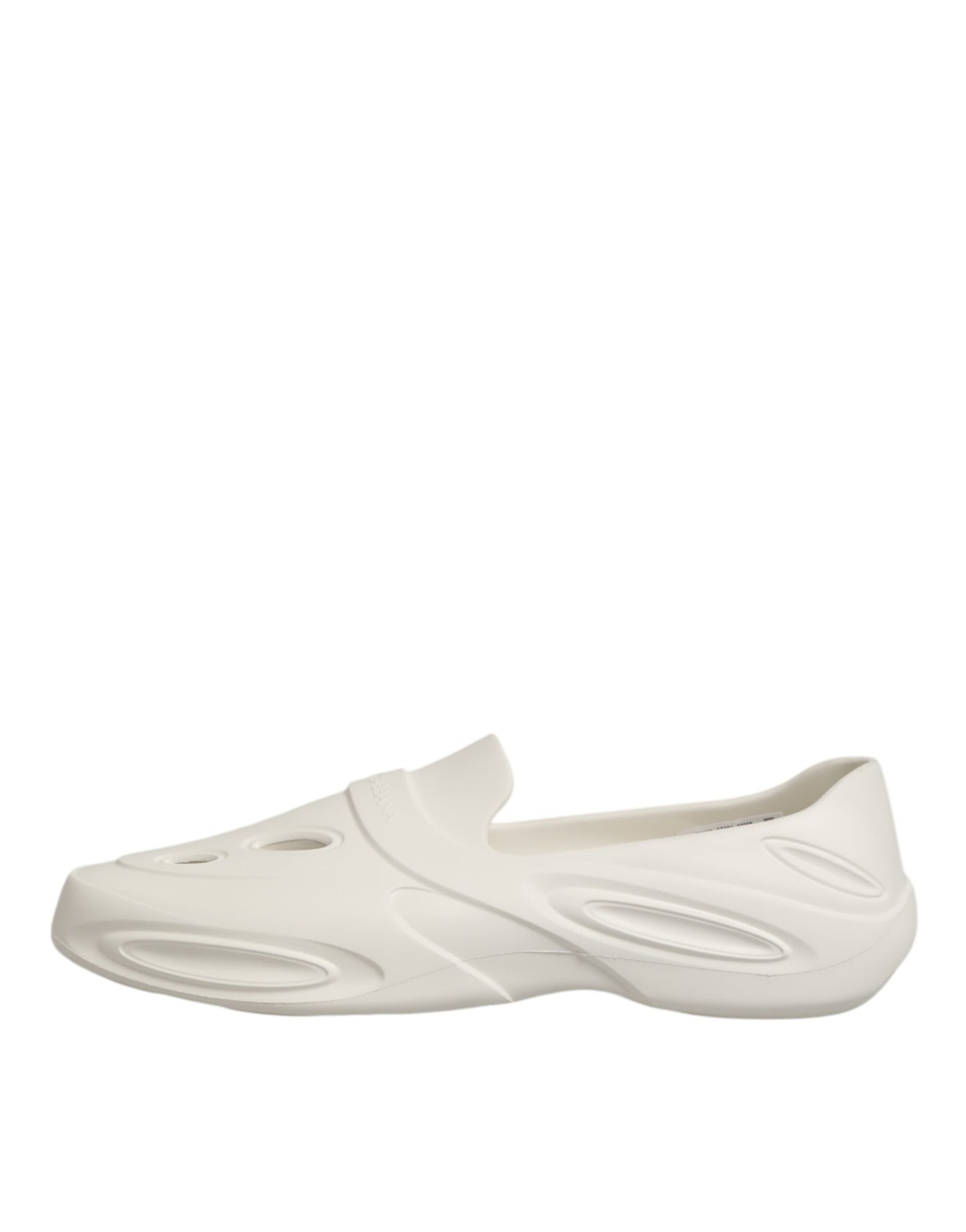 White Rubber Slides Low Top Sneakers Shoes