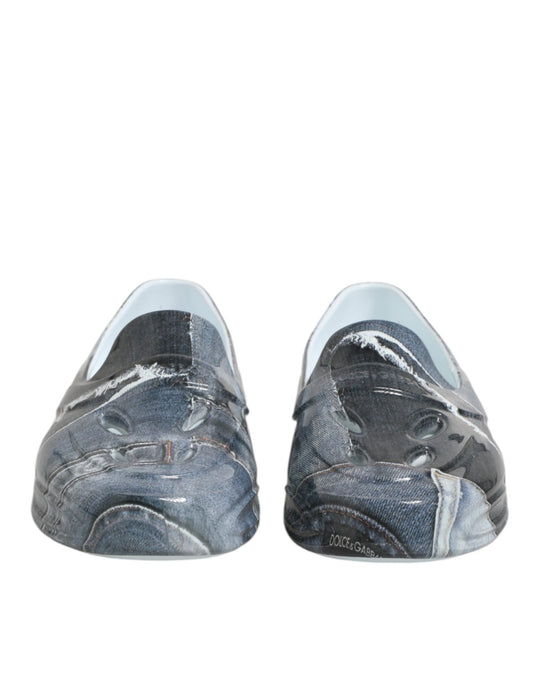 Multicolor Rubber Men Low Top Sneakers Shoes