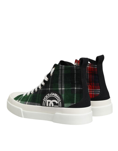 Multicolor Cotton High Top Men Sneakers Shoes