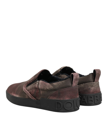Multicolor Cotton Low Top Slip On Men Sneakers Shoes