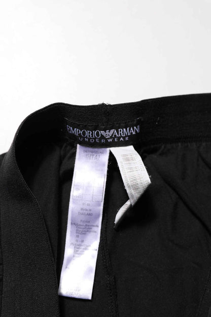 Black Cotton Blend Logo Waistband Trouser Pants
