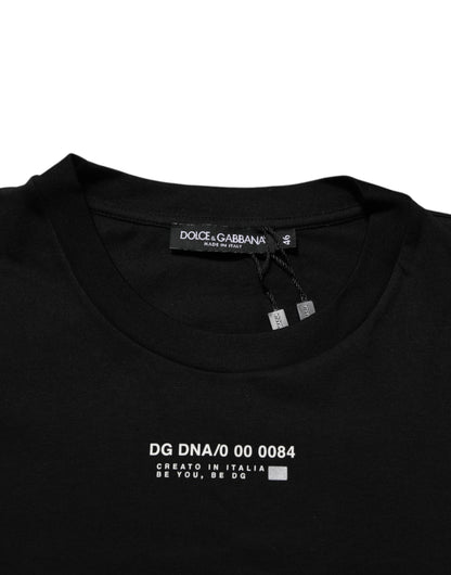 Black Statement Cotton Men Crew Neck T-shirt