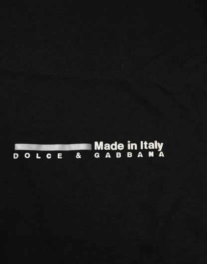 Black Statement Cotton Men Crew Neck T-shirt