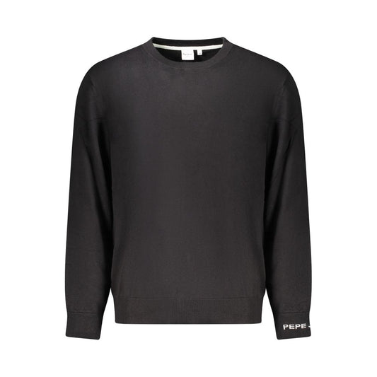 Black Cotton Men's Sweater