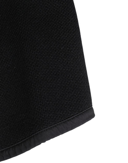 Black Lace Stole Knitted DG Logo Men One Size Scarf