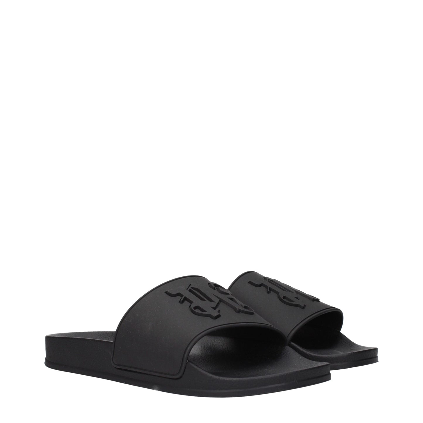 Black Cotton Slippers