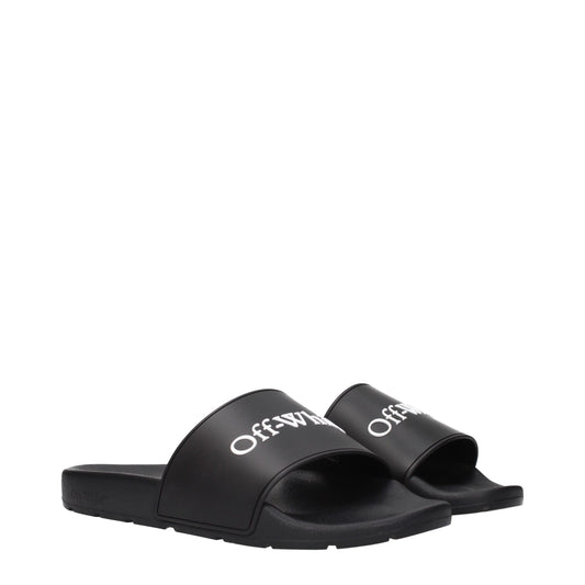 Black Cotton Slippers