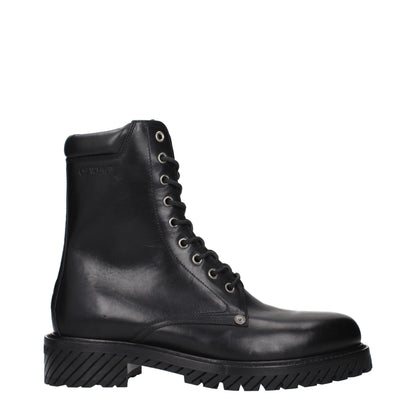 Black Leather Ankle Boots