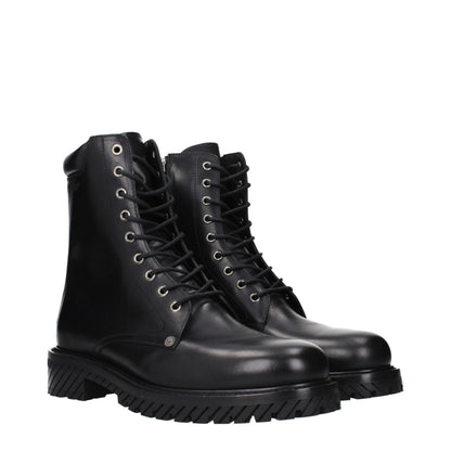 Black Leather Ankle Boots
