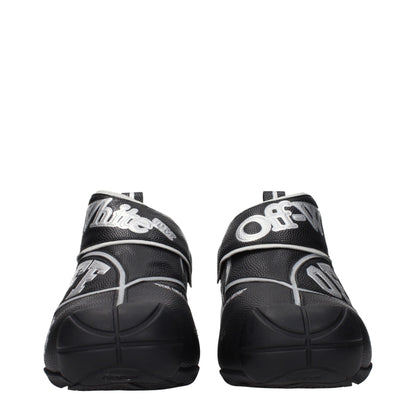 Black Leather High Top Sneakers