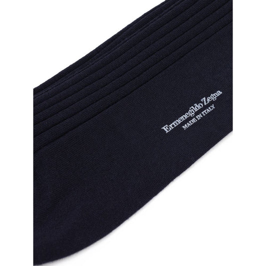 Navy Blue Wool Socks