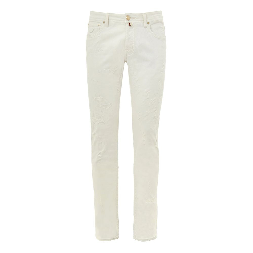 Blue Cotton Skinny Jeans
