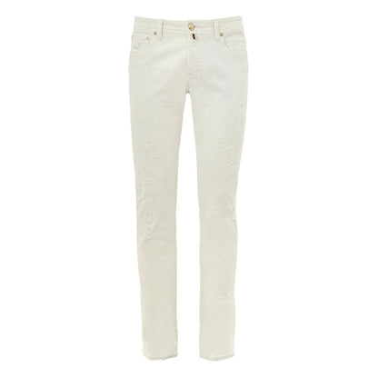 Blue Cotton Skinny Jeans