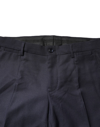 Gray Wool Formal Dress Men Trousers Pants