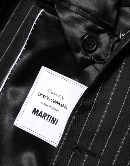Dark Gray Stripes MARTINI 1 Button Suit Blazer
