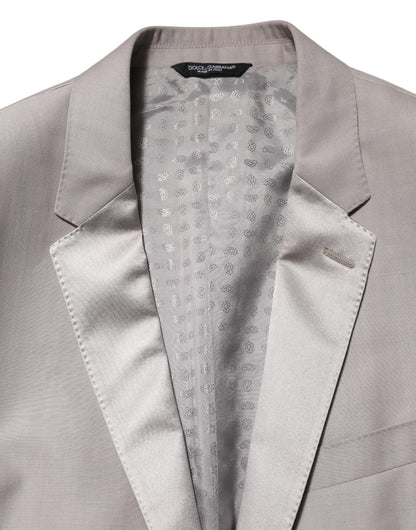 Light Gray Wool 2 Piece MARTINI Formal Suit