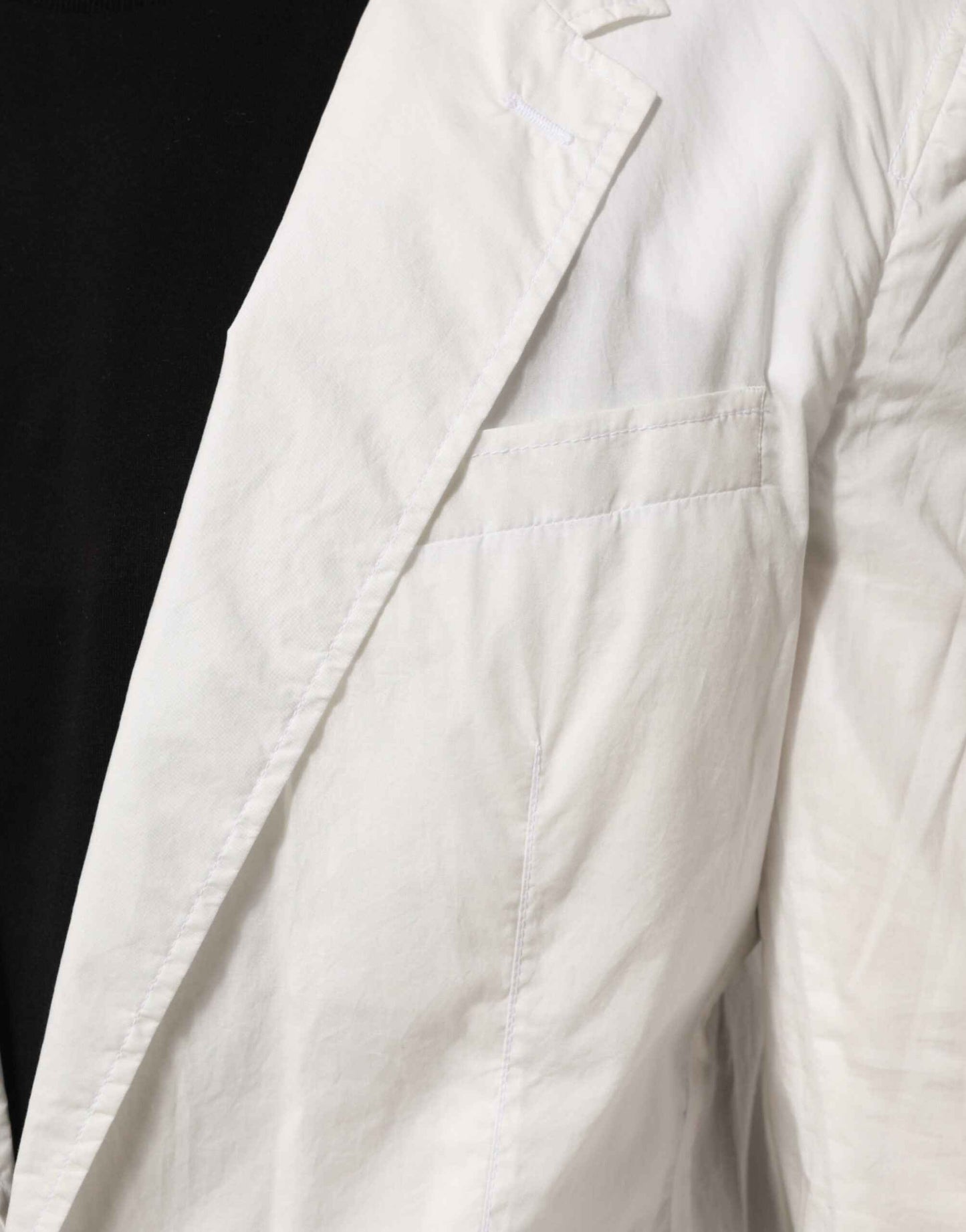 White Cotton 1 Button Men Suit Blazer