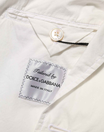 White Cotton 1 Button Men Suit Blazer