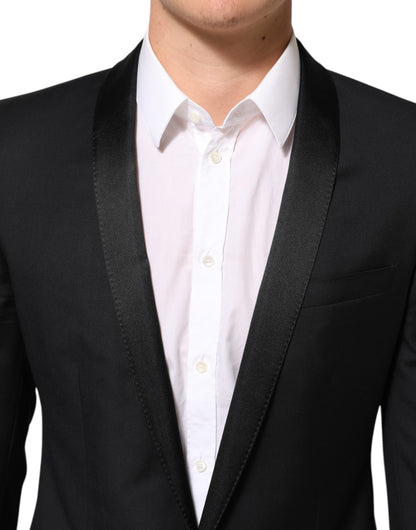 Black GOLD 1 Button Suit Jacket Men Blazer