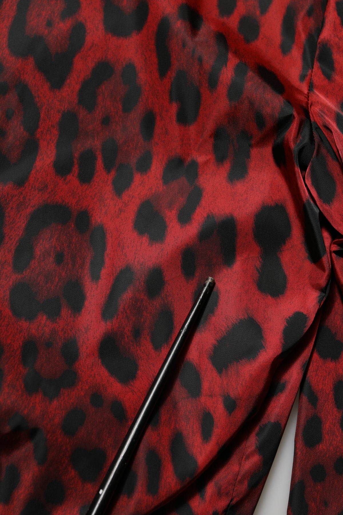 Red Leopard Print Full Zip Bomber Jacket
