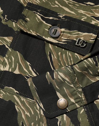 Multicolor Camouflage Cotton Casual Shirt