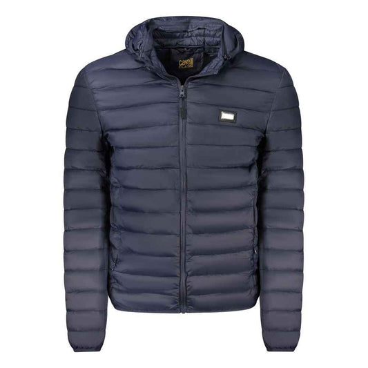 Blu Polyester Men Light Jacket