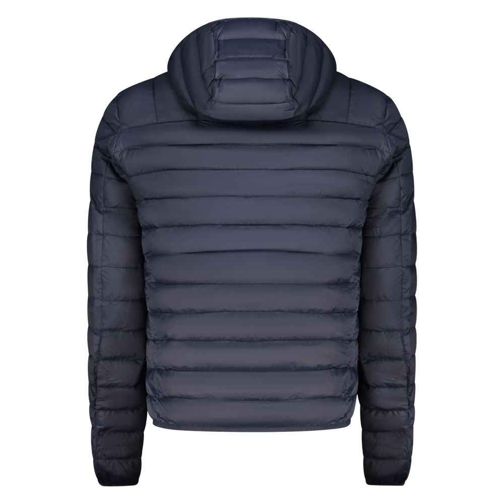 Blu Polyester Men Light Jacket
