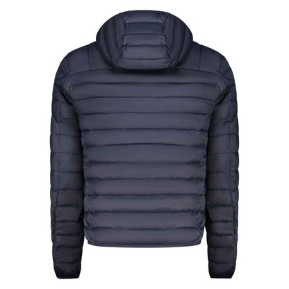Blu Polyester Men Light Jacket
