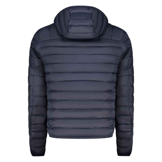 Blu Polyester Men Light Jacket