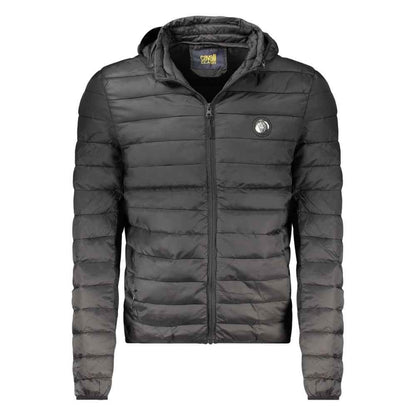 Black Polyester Men's Light Jacket