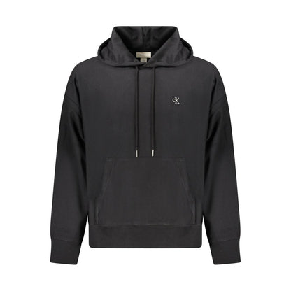 Black Cotton Men Sweatshirt