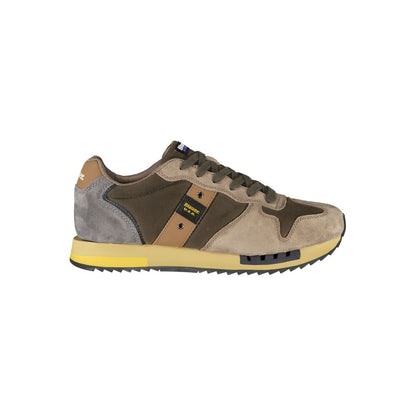 Green Leather Men Sneaker