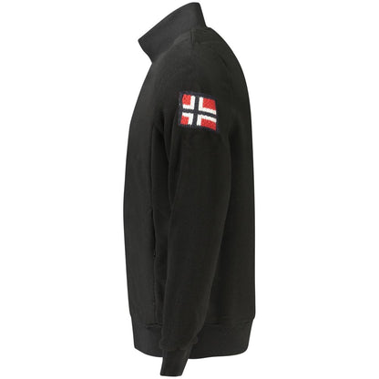 Black Polyester Men's Sweatshirt