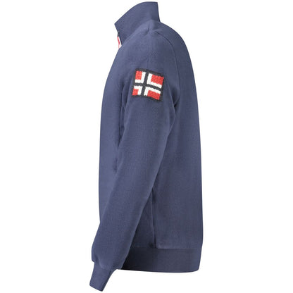 Blu Polyester Mens Sweatshirt