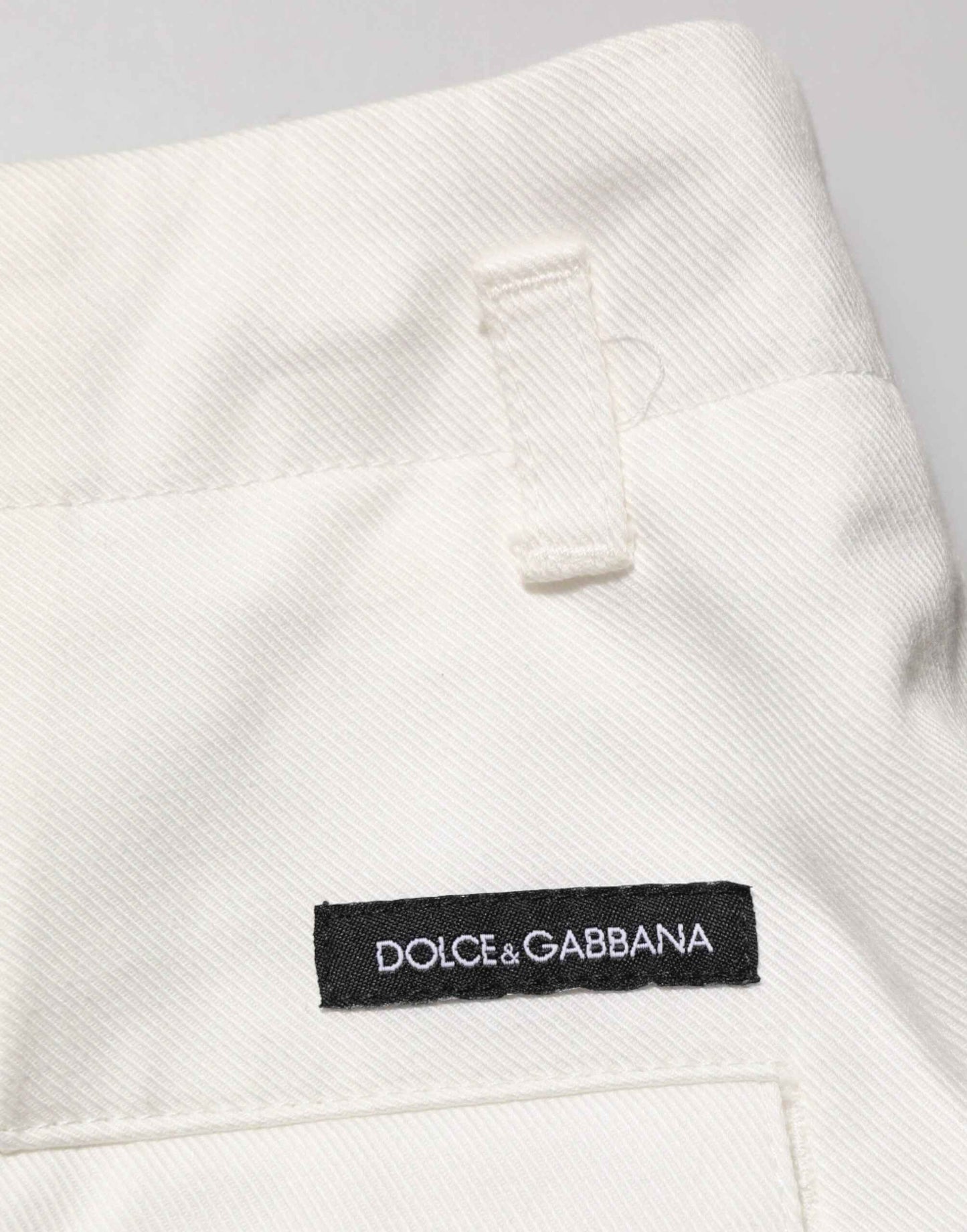 White Cotton Mid Waist Men Bermuda Shorts