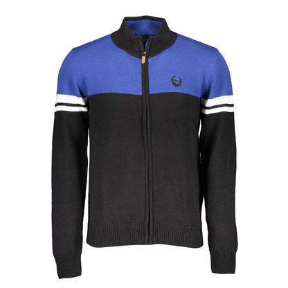 Black Cotton Men Cardigan