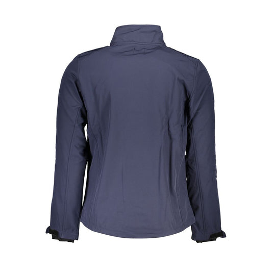 Blu Polyester Men's Jacket