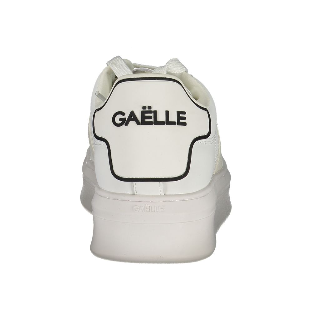 White Polyurethane Men Sneaker