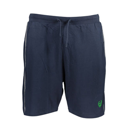 Blue Cotton Men's Track Pant