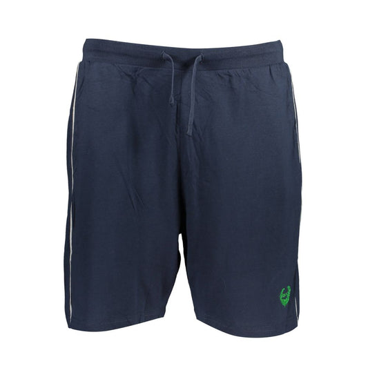 Blue Cotton Men's Track Pant