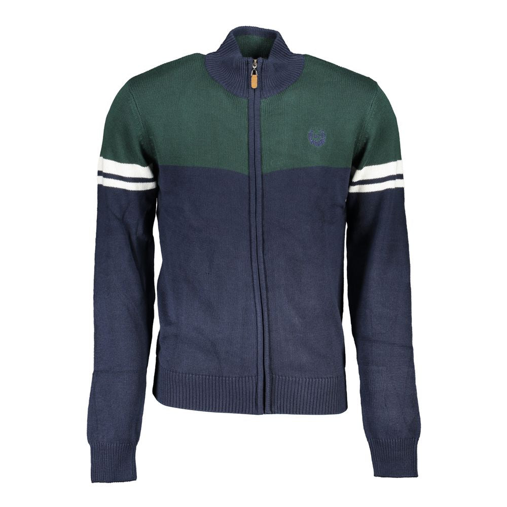 Blue Cotton Men's Cardigan