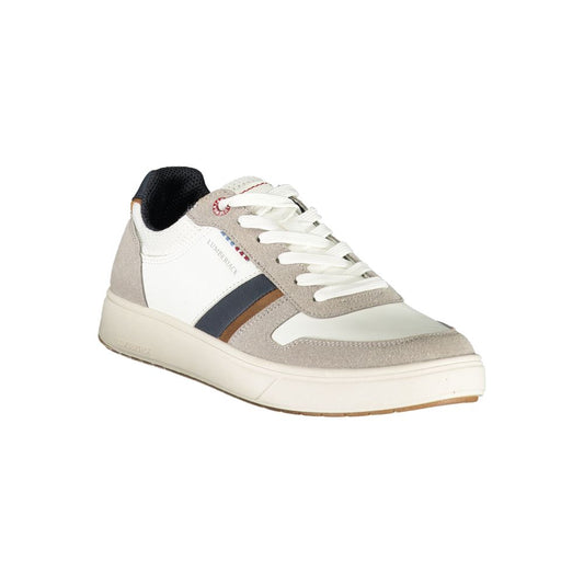 White Polyurethane Men Sneaker
